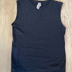 Washed Black Basic Tank Top